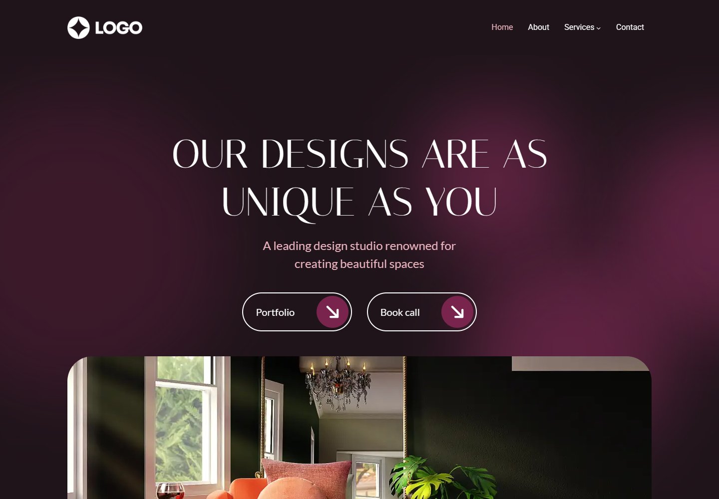Interior Design website preview